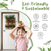 Jute Gardens 12-Pocket Vertical Living Wall Planter – Indoor/Outdoor Eco-Friendly Hanging Garden for Herbs, Flowers & Vegetables
