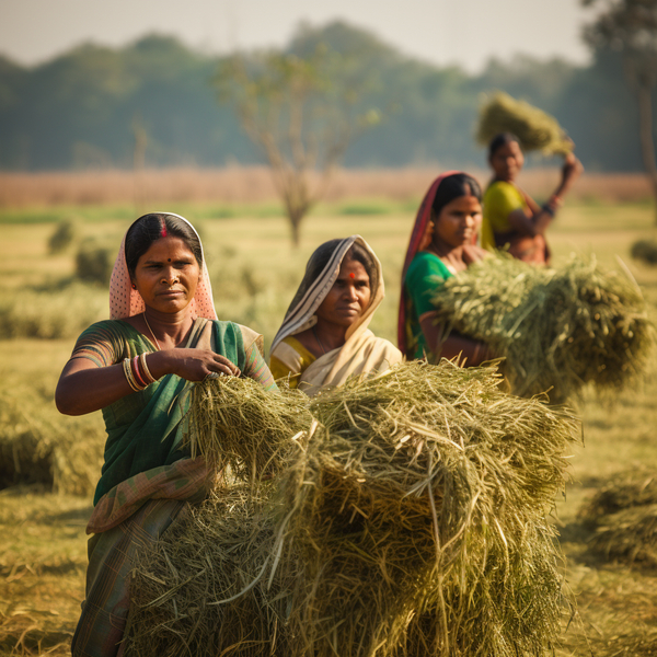 women farming jute